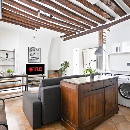 Heart Of 1br-4p Le Marais 7 Free Netflix Appartamento Parigi
